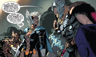 Illustration for article titled En un nuevo universo Marvel, cientos de Thor son la policĂa
